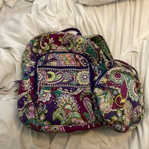 Vera Bradley backpack and lunchbox